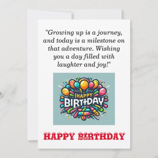 Dinosaur Happy Birthday Kaart (Achterkant)