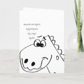 Dinosaur Happy Birthday Kaart (Achterkant)