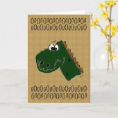 Dinosaur Happy Birthday Kaart (Gele Bloem)
