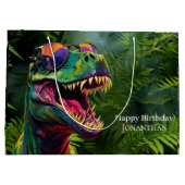 Dinosaur Happy Birthday kinder Oerwoud Groot Cadeauzakje (Achterkant)
