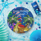Dinosaur Happy Birthday Paper Borden Papieren Bordje (Feest)