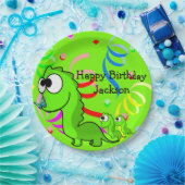 Dinosaur Happy Birthday Paper Borden Papieren Bordje (Feest)