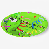 Dinosaur Happy Birthday Paper Borden Papieren Bordje (Gekanteld)