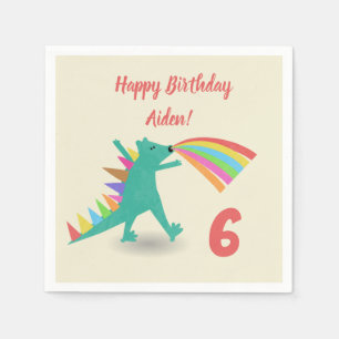 Dinosaur Happy Birthday Party Napkins Servet