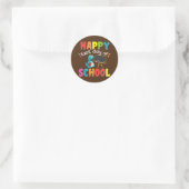 Dinosaur Happy Last Day of School Afstuderen Ronde Sticker (Tas)