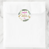 Dinosaur Hartelijk dank voor het meisje T-rex Ronde Sticker (Tas)