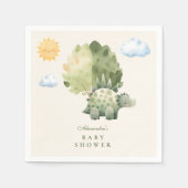 Dinosaur Hatching Soon Baby shower Servet (Voorkant)
