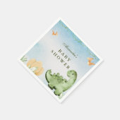 Dinosaur Hatching Soon Baby shower Servet (Hoek)