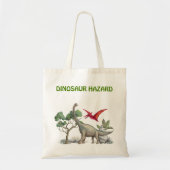 Dinosaur Hazard Tote Bag (Voorkant)