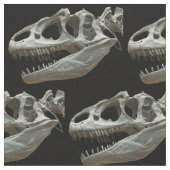 Dinosaur Head Skeleton Fabric Stof (Close Up)