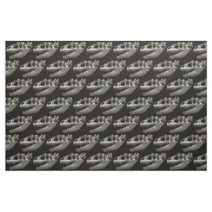 Dinosaur Head Skeleton Fabric Stof