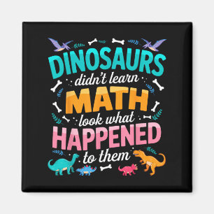 Dinosaur Heeft Wiskunde Niet Geleerd Funny Wiskund Magneet