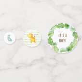 Dinosaur Het is een Jongen Confetti (Achterkanten)