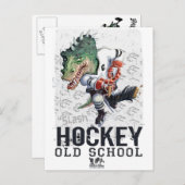 Dinosaur Hockey Slash Gear Briefkaart (Voorkant / Achterkant)