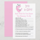 Dinosaur Hoe goed ken je het baby shower spel? (Voorkant / Achterkant)