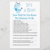 Dinosaur Hoe goed ken je het baby shower spel? (Voorkant)