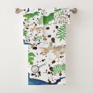 Dinosaur Hunt. Dinosaurussen op Safari Boys Kinder Bad Handdoek