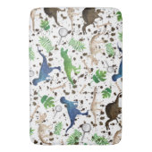 Dinosaur Hunt. Dinosaurussen op Safari Boys Kinder Badmat (Voorkant Verticaal)