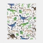 Dinosaur Hunt. Dinosaurussen op Safari Boys Kinder Fleece Deken (Voorkant)