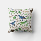 Dinosaur Hunt. Dinosaurussen op Safari Boys Kinder Kussen (Achterkant)