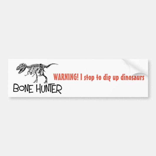 Dinosaur Hunter bumper sticker (Voorkant)