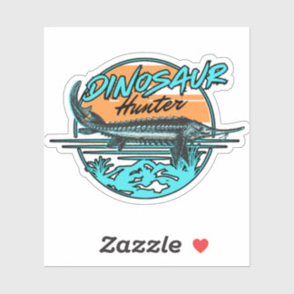 Dinosaur Hunter Sturgeon Gevist Sticker