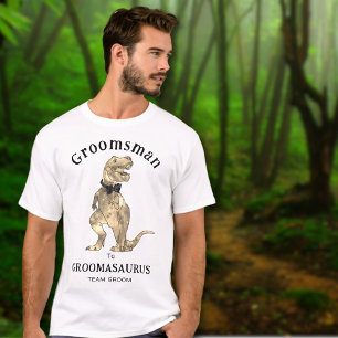 Dinosaur Huwelijk Grappige Bachelor Party Bruidsjo T-shirt