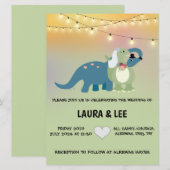 Dinosaur Huwelijksuitnodiging Kaart (Voorkant / Achterkant)