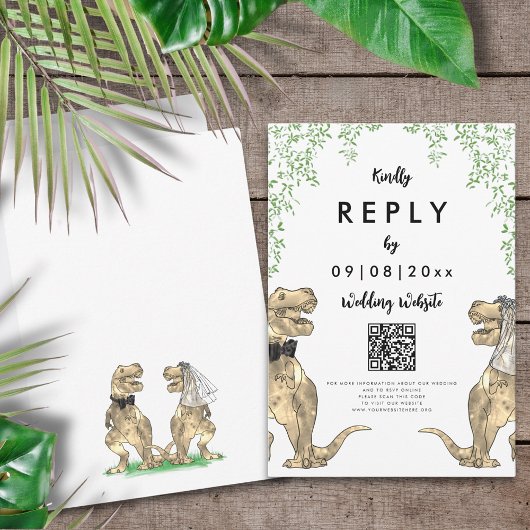 Dinosaur Huwelijkswebsite Antwoord QR Code