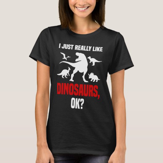 Dinosaur  I Love Dinosaurs Roaring Rex Dino T-shirt (Voorkant)