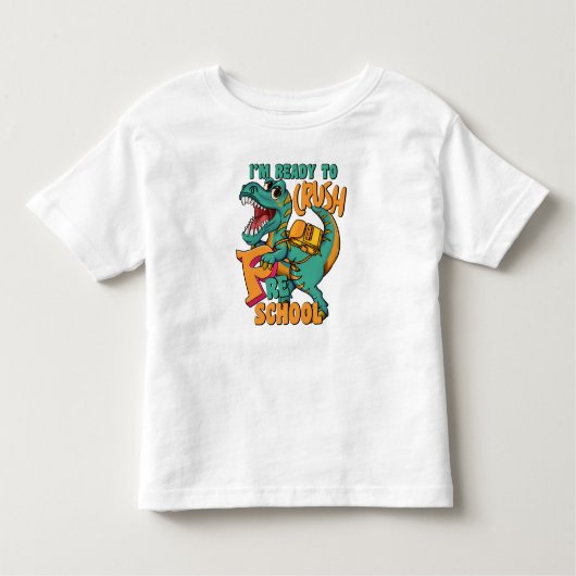 Dinosaur I’m Ready Crush Preschool  Kinder Shirts (Voorkant)