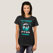 Dinosaur ik ben een Warrior PTSD Bewustheid T-shirt (Voorkant volledig)