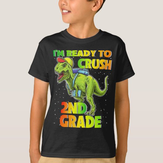 Dinosaur, ik ben klaar om de 2de graad terug te br t-shirt (Voorkant)
