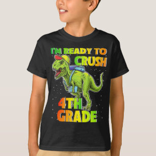 Dinosaur ik ben klaar om de vierde klas terug te k t-shirt