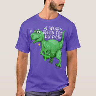 Dinosaur ik Draag Green voor mijn moeder Mental He T-shirt