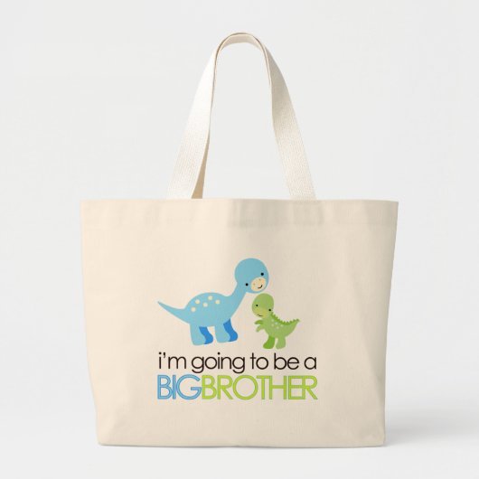 Dinosaur, ik word een grote broer tote bag (Voorkant)