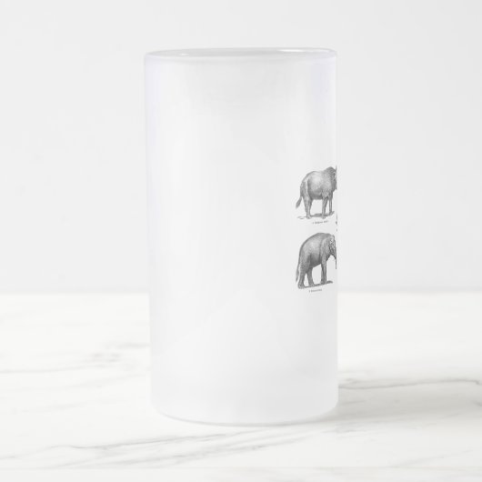  Dinosaur Illustratie Oude Retro Dinosauriërs Matglas Bierpul (Center)