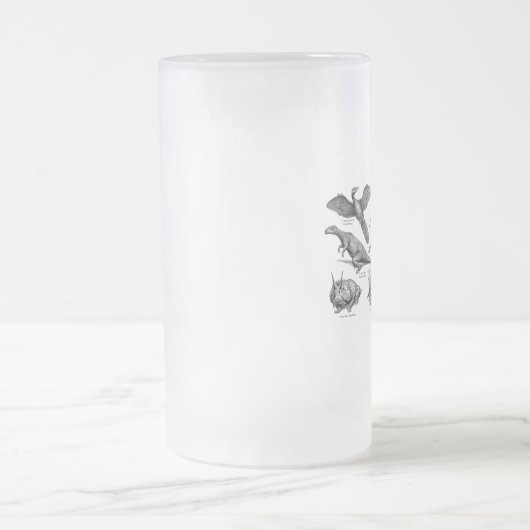  Dinosaur Illustratie Retro Dinosauriërs Matglas Bierpul (Center)