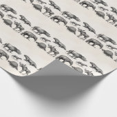  Dinosaur Illustratie Retro Old Dinosaurs Cadeaupapier (Hoek)