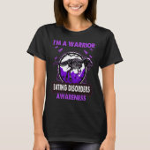Dinosaur I'm A Warrior EATING DISORDERS Awareness T-shirt (Voorkant)
