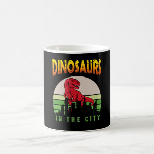 Dinosaur in de Stad Dinosaur Design Koffiemok