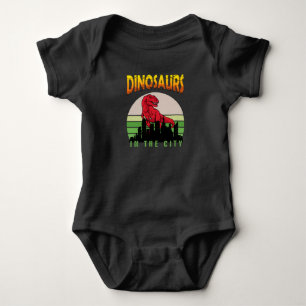 Dinosaur in de Stad   Dinosaur Design Romper