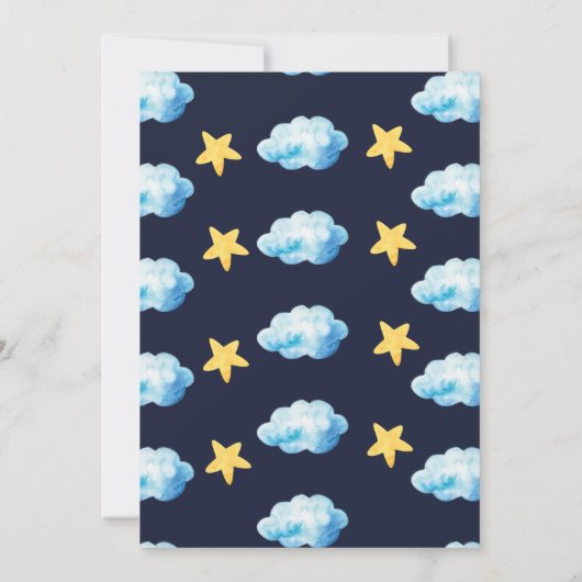 Dinosaur in watercolor Baby Shower invite. Kaart (Achterkant)