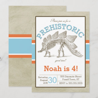 Dinosaur Invitation Dino Invitate Kaart