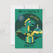 Dinosaur Invitation Kaart (Voorkant)