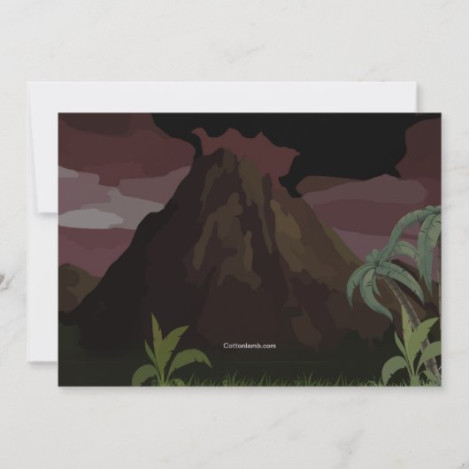 Dinosaur Invitation Kaart (Achterkant)