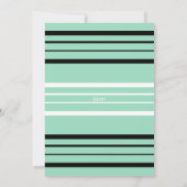 Dinosaur Invitation Stomp and Chomp First Birthday Kaart (Achterkant)