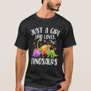 Dinosaur is een meisje dat houdt van dinosaurussen t-shirt