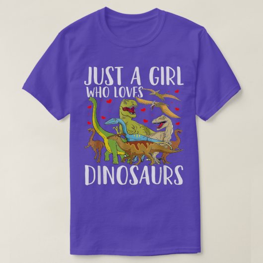 Dinosaur is gewoon een meisje dat van Dinosauriërs T-shirt (Design voorkant)
