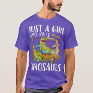 Dinosaur is gewoon een meisje dat van Dinosauriërs T-shirt